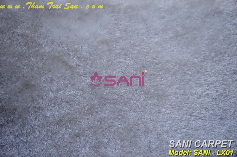 Thảm lông xù một màu xu white trang x01