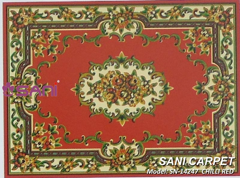 Mẫu thảm hoa văn giá rẻ SN-14247 CHILLI RED tham gia re pride sani 14247 chilli red