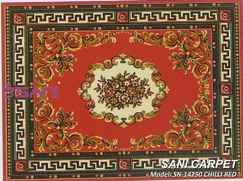 Mẫu thảm hoa văn giá rẻ SN-14250 CHILLI RED tham gia re pride sani 14250 chilli red