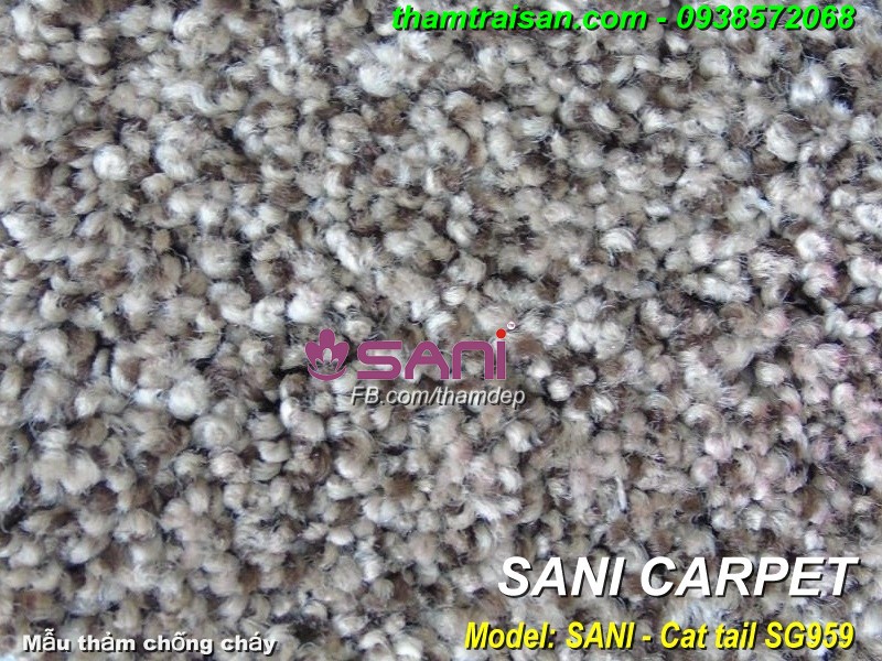 Mẫu thảm chống cháy CAT TAIL - SG959 tham trang tri shagy cat tail