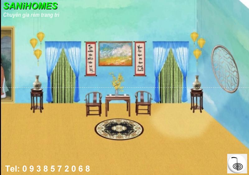 Thảm tròn hoa văn cổ điển trang trí nội thất