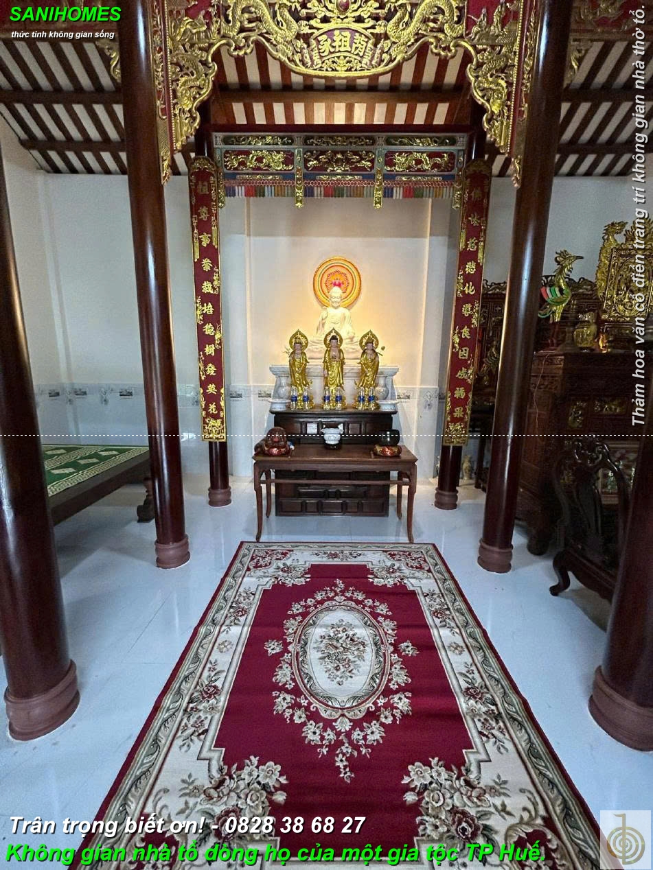 Tấm Thảm Năng Lượng Thiêng Liêng Dưới Bàn Thờ Tổ Dòng Họ.