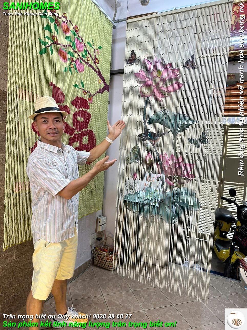 rem ong truc ve tranh hoa sen bung no don xuan moi binh ngho 93